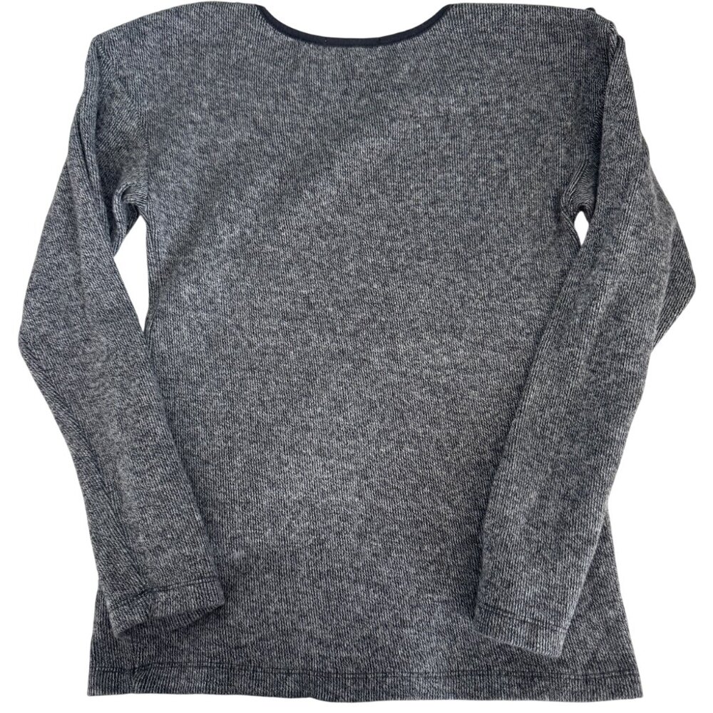 Threads 4 Thought Elissa Ribbed Knit Top Snap Shoulder Gray Long Sleeve S - Picture 6 of 11